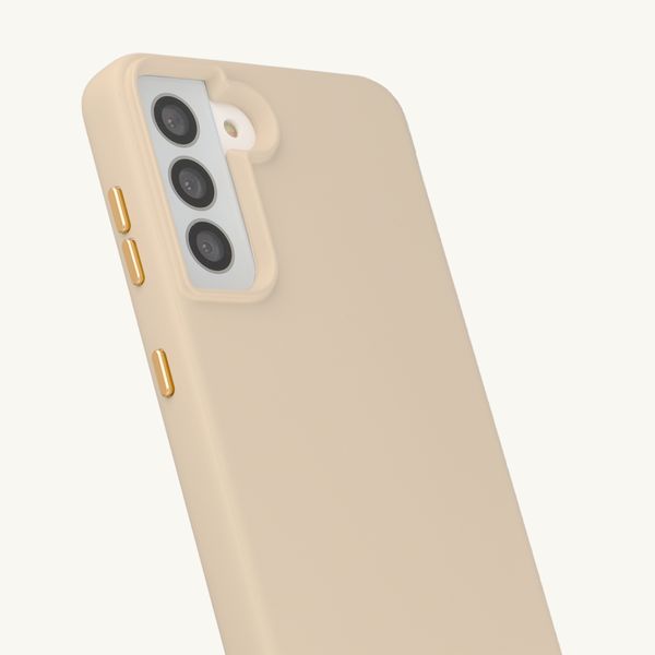 Selencia Rivièra MagSafe Backcover met afneembare haakjes Samsung Galaxy S21 - Milky Latte