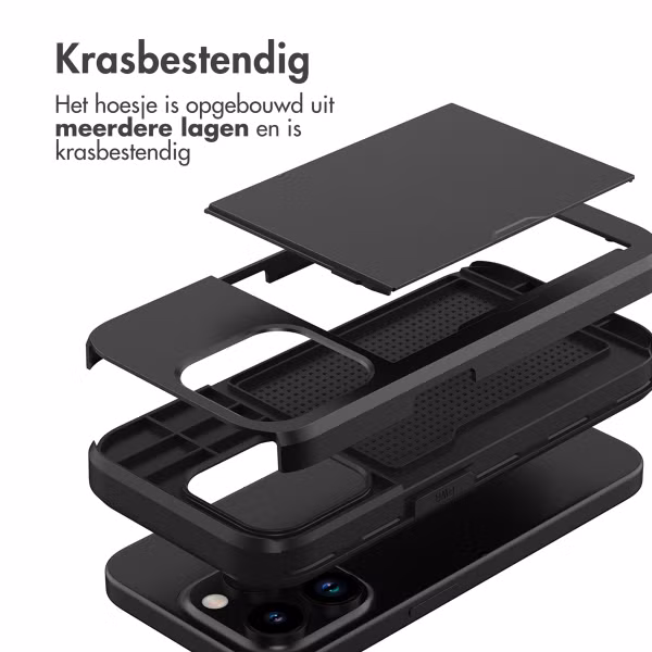 imoshion Backcover met pasjeshouder Apple iPhone 15 Pro - Zwart