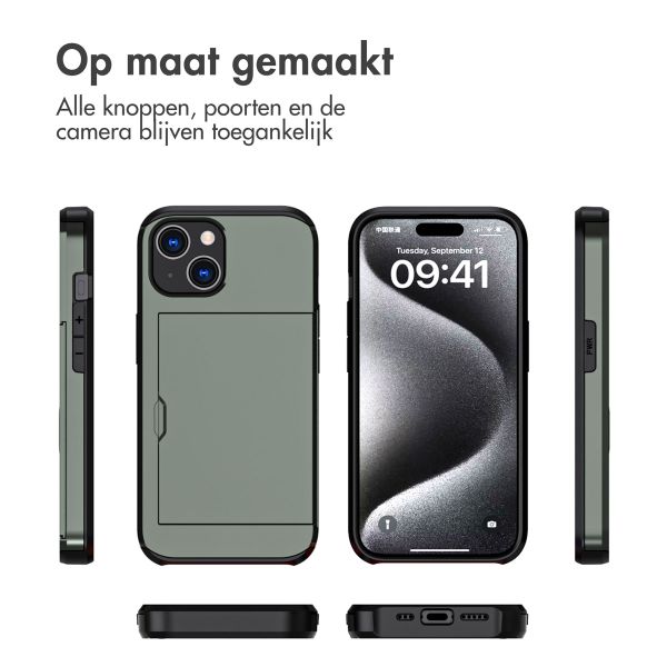 imoshion Backcover met pasjeshouder Apple iPhone 15 - Donkergroen