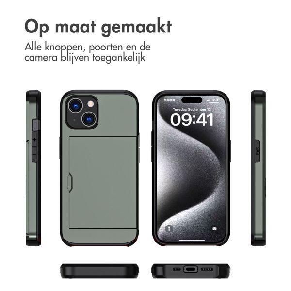 imoshion Backcover met pasjeshouder iPhone 15 - Donkergroen