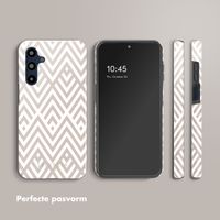 Selencia Vivid Tough Backcover Samsung Galaxy A16 - Beige Zigzag