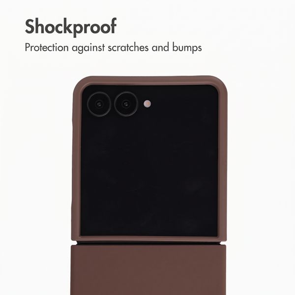 Accezz Liquid Silicone Case with MagSafe Samsung Galaxy Z Flip 8 - New Tea Brown