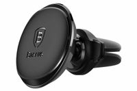 Baseus Air Vent Magnetic Car Mount Cable Clip - Telefoonhouder auto - Ventilatierooster - Magnetisch - Zwart
