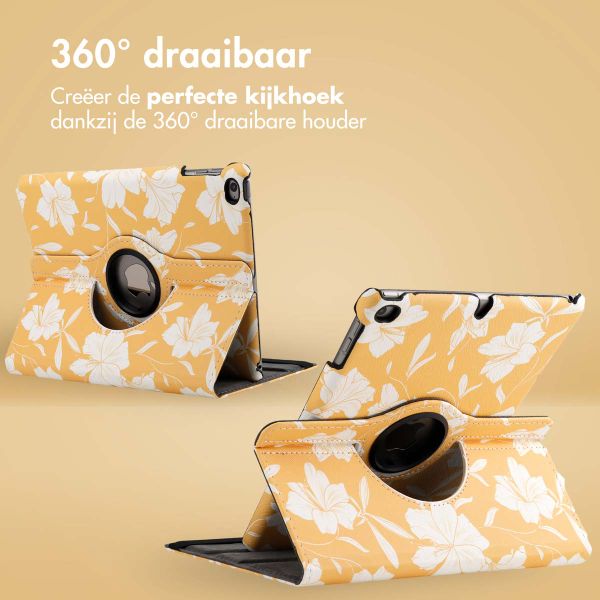 imoshion 360° Draaibare Design Bookcase iPad 6 (2018) / iPad 5 (2017) / Air 2 (2014) / Air 1 (2013)- Yellow Flowers