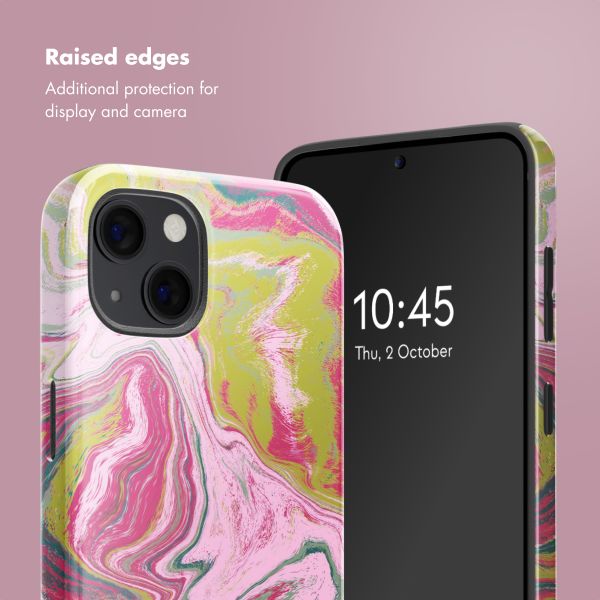 Selencia Vivid Back Cover with MagSafe Apple iPhone 13 - Marble Pink