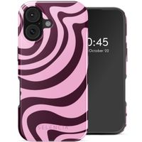 Selencia Vivid Backcover met MagSafe Apple iPhone 17 - Wavy Swirl Pink Plum