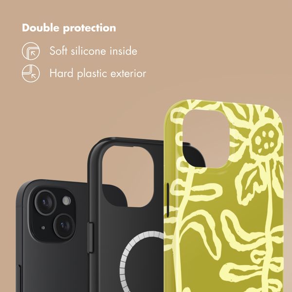 Selencia Vivid Back Cover with MagSafe Apple iPhone 15 - Chalky Bloom