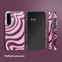 Selencia Vivid Backcover Samsung Galaxy S25 Plus - Wavy Swirl Pink Plum