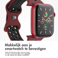 imoshion Sport⁺ bandje Apple Watch Series 1 t/m 11 / SE / Ultra (44/45/46/49 mm) - Maat M/L - Wine Red & Black