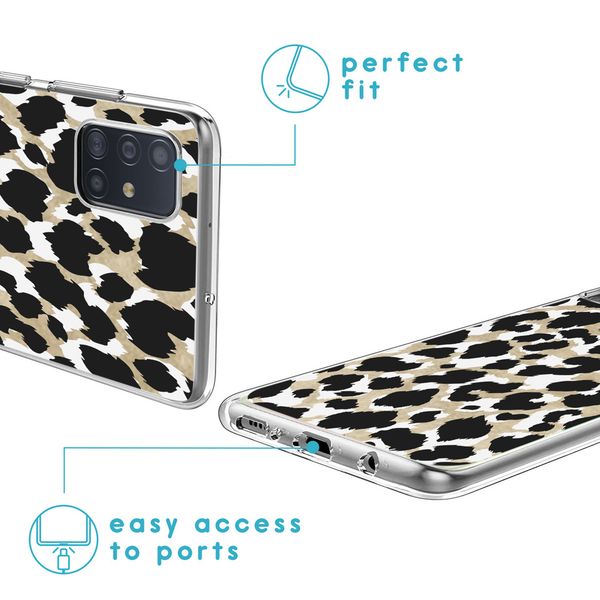 imoshion Design hoesje Samsung Galaxy A51 - Golden Leopard