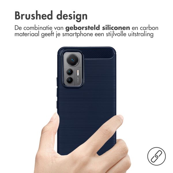 imoshion Brushed Backcover Xiaomi 12 Lite  - Donkerblauw