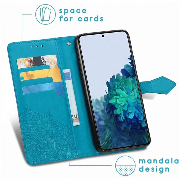 imoshion Mandala Bookcase Samsung Galaxy S22 - Turquoise