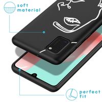 imoshion Design hoesje Samsung Galaxy A41 - Abstract Gezicht - Wit