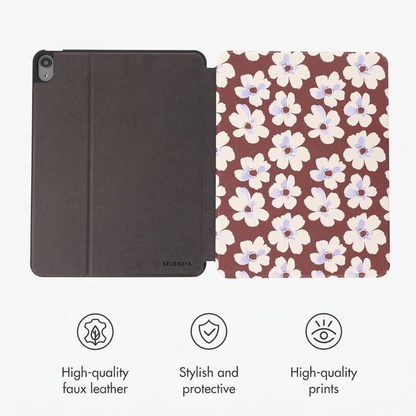 Selencia Vivid Tablet Case Apple iPad Air 11 inch (2026) M4 / (2025) M3 / (2024) M2 / Air 5 (2022) / Air 4 (2020) - Choco Flower Pop