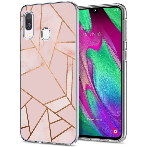 imoshion Design hoesje Samsung Galaxy A20e - Grafisch Koper / Roze