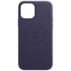Apple Leather Backcover MagSafe Apple iPhone 12 (Pro) - Deep Violet
