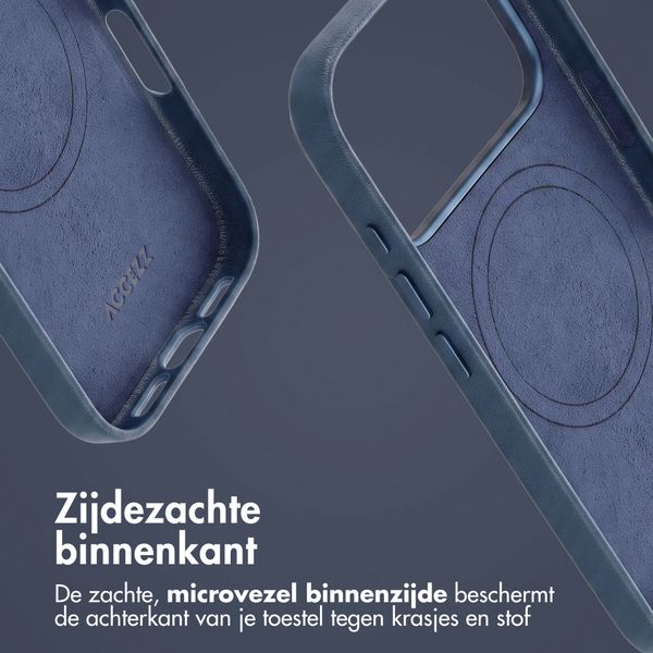Accezz MagSafe Leather Backcover Apple iPhone 18 Pro Max / 17 Pro Max - Nightfall Blue