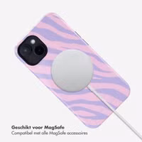 Selencia Vivid Backcover met MagSafe Apple iPhone 14 - Zebra Light Pink Lilac