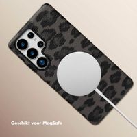 Selencia Sabi Backcover Panterprint met MagSafe Samsung Galaxy S25 Ultra - Midnight Black
