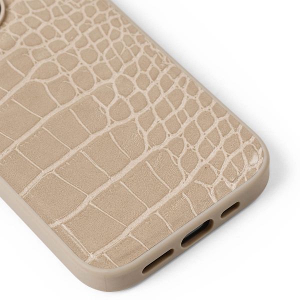 iDeal of Sweden Vegan Leather Backcover Apple iPhone 15 Pro - Warm Beige Croco