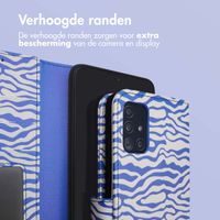 imoshion Design Bookcase Samsung Galaxy A51 - White Blue Stripes