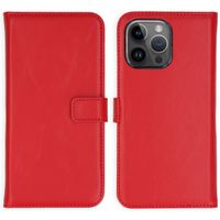 Selencia Genuine Leather Book Case Apple iPhone 15 Pro Max - Red