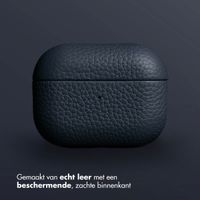 Accezz Echt Leren Case AirPods Pro - Donkerblauw
