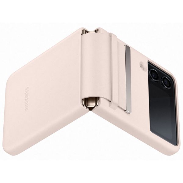 Samsung Originele Leather Backcover Galaxy Z Flip 4 - Peach