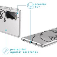 imoshion Design hoesje Samsung Galaxy S20 - Line Art Woman Black