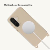 Selencia Rivièra MagSafe Backcover met afneembare haakjes Samsung Galaxy A37 (5G) - Milky Latte