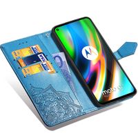 Mandala Bookcase Motorola Moto G9 Plus - Turquoise