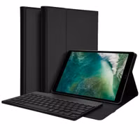 Accezz QWERTY Bluetooth Keyboard Bookcase Apple iPad (2018)/(2017)/Air(2)