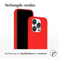 Accezz Liquid Silicone Backcover Apple iPhone 15 Pro - Rood