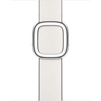 Apple Leather Band Modern Buckle Apple Watch Series 1-9 / SE - 38/40/41 mm / Series 10 - 42 mm - Maat S - Chalk