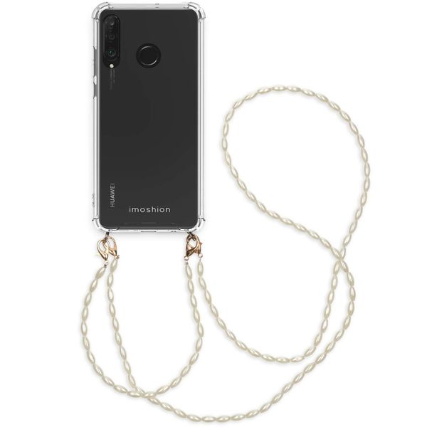 imoshion Backcover met koord + armband - Parels Huawei P30 Lite - Transparant