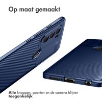 imoshion Carbon Softcase Backcover Motorola Moto G71 - Blauw