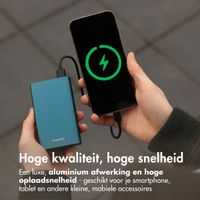 imoshion Ultra Series Aluminium | Powerbank 20.000 mAh - Snelladen tot 33 watt - Petrol Green