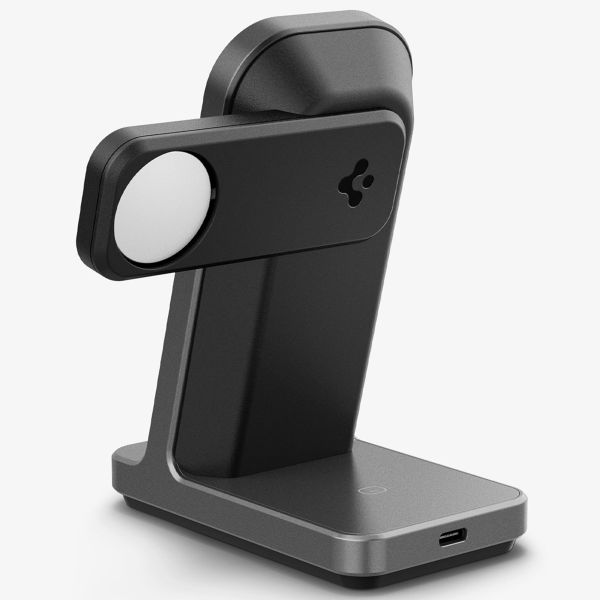 Spigen OneTap Pro | 3-in-1 draadloos oplaadsatation - Geschikt voor MagSafe iPhone + AirPods + Apple Watch