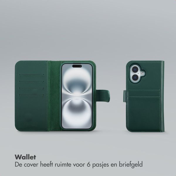 Selencia Olyn Uitneembare Bookcase met MagSafe Apple iPhone 16 - Groen