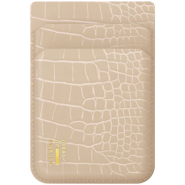 iDeal of Sweden MagSafe / Magnetic Card Holder - Warm Beige Croco