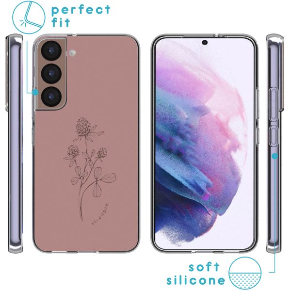 imoshion Design hoesje Samsung Galaxy S22 - Floral Pink