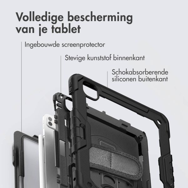 Accezz Rugged Backcover met schouderstrap Apple iPad Pro 13 (2025) M5 / (2024) M4 - Zwart