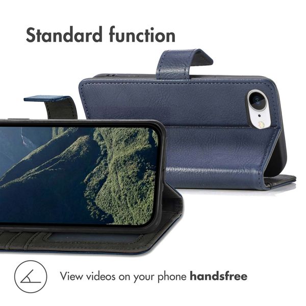 imoshion Luxury Bookcase Apple iPhone 17e / 16e - Dark Blue