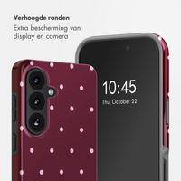 Selencia Vivid Backcover met MagSafe Samsung Galaxy S26 FE - Happy Dots Burgundy