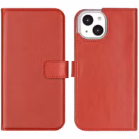 Selencia Echt Leren Bookcase Apple iPhone 14 - Rood