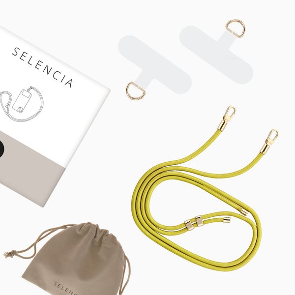 Selencia Universeel Telefoonkoord met 2 haken - verstelbaar - Olive Dust
