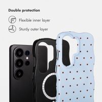 Selencia Vivid Wavy Back Cover with MagSafe Samsung Galaxy S26 Ultra - Happy Dots Digital Sky