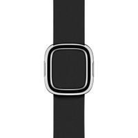 Apple Leather Band Modern Buckle Apple Watch Series 1 t/m 9 / SE (38/40/41 mm) | Series 10 (42 mm) - Maat M - Black