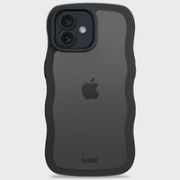 Holdit Wavy Case Apple iPhone 12 (Pro) - Black / Transparent