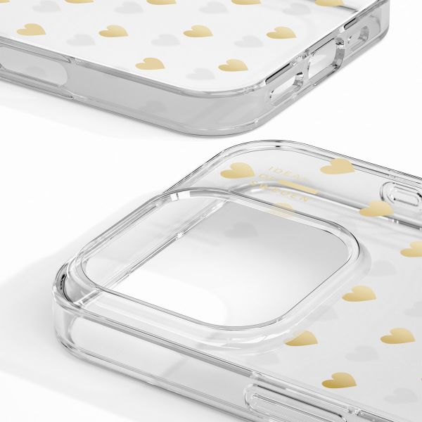 iDeal of Sweden Clear Case iPhone 16 Pro - Golden Hearts